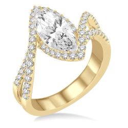Celestial Embrace Diamond Semi-Mount Ring