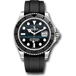  *Pre-Owned* Rolex White Gold Yacht-Master 42 Watch - Falconâ€™S Eye Dial - Oysterflex Strap