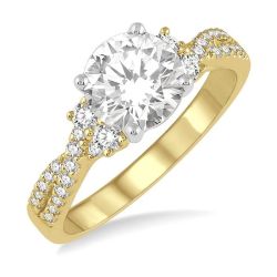 Crimson Wreath Diamond Semi-Mount Ring