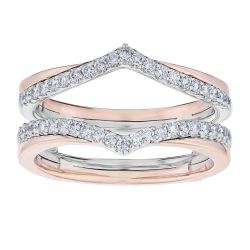 Diamond Two Tone Insert Ring