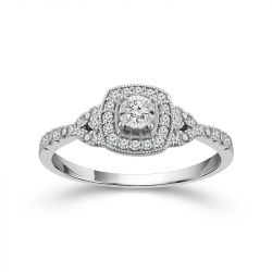 10k White Gold Engagement Ring