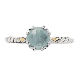 Skylara Blue Topaz Scrollwork Ring