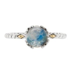 Elara Moonstone Scrollwork Ring