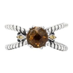Thalora Citrine Scrollwork Ring