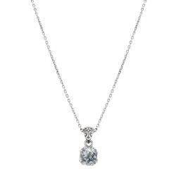 Solenne Blue Topaz Pendant Necklace