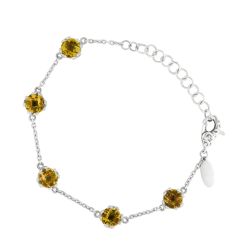 Caelora Citrine Station Bracelet