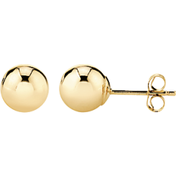 14k Yellow Gold 6mm Ball Earrings
