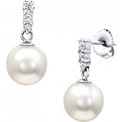 14k White Gold Akoya Pearl Earrings