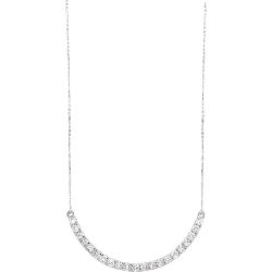 14k White Gold "Smile" Necklace