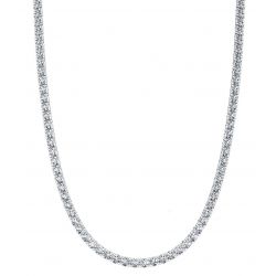 14k White Gold Straight Line Diamond Necklace