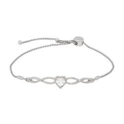 Lyra Heart White Topaz Bracelet