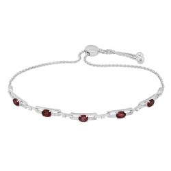 Garnet Glow Adjustable Bracelet