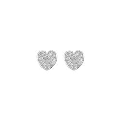 Sterling Silver Heart Shaped Earrings