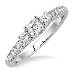 Eros Enigma 14K White Gold Diamond Engagement Ring