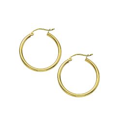 14k Yellow Gold Hoop Earrings