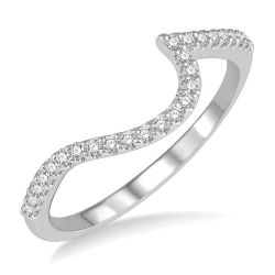 Seraph Crown Grace Curved Diamond Wedding Band