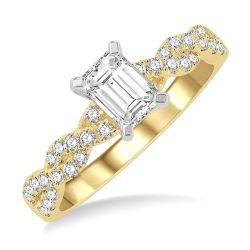 IonLysEl 14K White Gold Diamond Ring