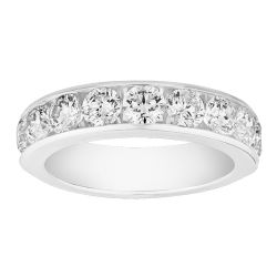 Diamond Channel Set White Gold Band