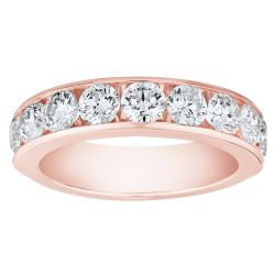 Diamond Channel Set Rose Gold Band