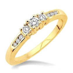 Diana Enigma 14K Yellow Gold Diamond Engagement Ring
