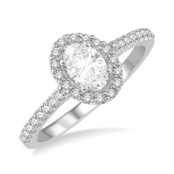 Apollo Majestic 14K White Gold Diamond Engagement Ring