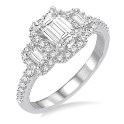 Zeus Emerald Diamond Semi-Mount Ring