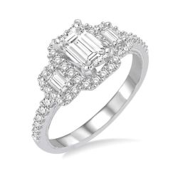 Ember Zeus 14K White Gold Diamond Engagement Ring