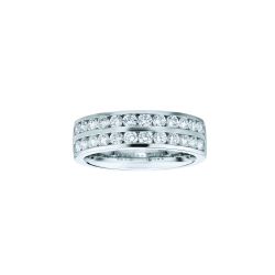 Diamond Double Row Channel Set Band