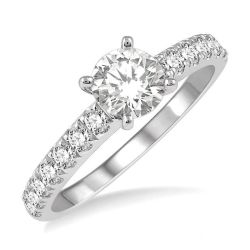 Vine 14K White Gold Diamond Engagement Ring