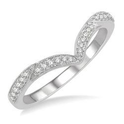 Celestia Antigua Meadow Chevron Diamond Wedding Band