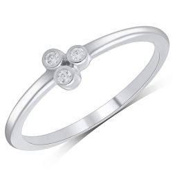 14k White Gold Diamond Fashion Ring