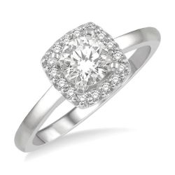 Bay Lustre 14K White Gold Diamond Engagement Ring