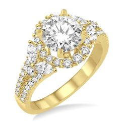 Wisteria Petal Diamond Semi-Mount Ring