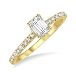 OraThZen 14K Yellow Gold Diamond Ring