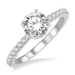 Osiris Emerald Diamond Semi-Mount Ring