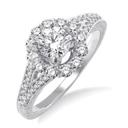 Fern Heritage Diamond Semi-Mount Ring