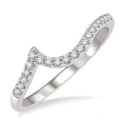 Eirene Crown Symphony Curved Diamond Wedding Band