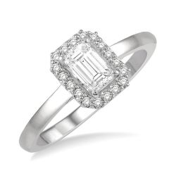 Diana Echo 14K White Gold Diamond Engagement Ring