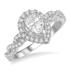 Canyon Eternelle 14K White Gold Diamond Engagement Ring