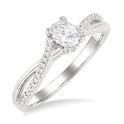 LysCaTh ArIsAr 14K White Gold Diamond Ring