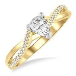 OraLinOn 14K White Gold Diamond Ring