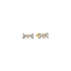 Sparkling Bow Stud Earrings