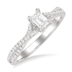 CaIsIs 14K White Gold Diamond Ring