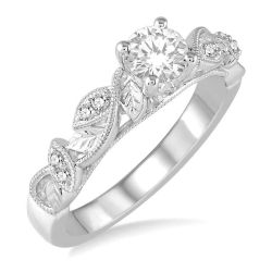 Willow Grandeur 14K White Gold Diamond Engagement Ring