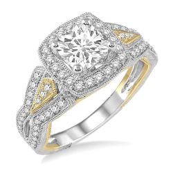 Lustre Obsidian Yellow Gold Diamond Engagement Ring