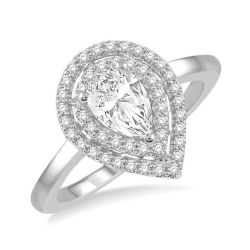 Dawn Sovereign 14K White Gold Diamond Engagement Ring
