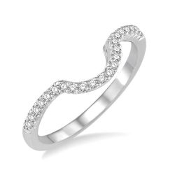 Solstice Crown Eclipse Curved Diamond Wedding Band