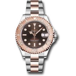  *Pre-Owned* Rolex Steel and Everose Gold Rolesor Yacht-Master 37 Watch - Chocolate Dial - Oyster Bracelet