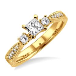 VerSolXe 14K Yellow Gold Diamond Ring