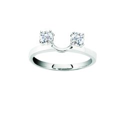 Diamond Two Stone Classic Wrap Ring